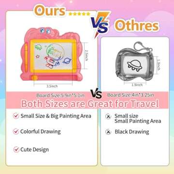 Hymaz 22 pcs Mini Magnetic Drawing Board for Kids,Colorful Doodle Drawing Board for Toddlers 1-3, Er...