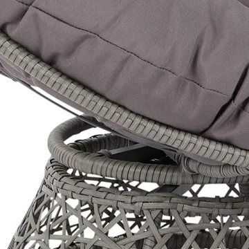 Stylish Wicker Papasan Chair with 360-Degree Swivel