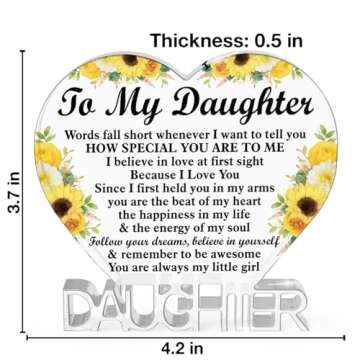 Heartfelt Clear Acrylic Sign for Daughter - Gift Ideas