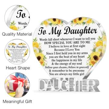 Heartfelt Clear Acrylic Sign for Daughter - Gift Ideas