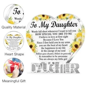 Heartfelt Clear Acrylic Sign for Daughter - Gift Ideas