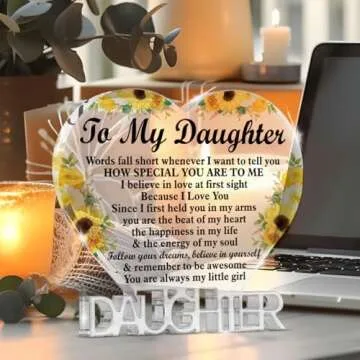 Heartfelt Clear Acrylic Sign for Daughter - Gift Ideas