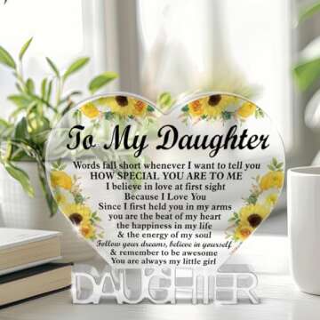 Heartfelt Clear Acrylic Sign for Daughter - Gift Ideas