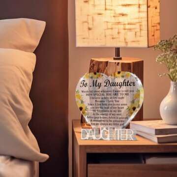 Heartfelt Clear Acrylic Sign for Daughter - Gift Ideas