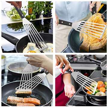 Leonyo Fish Spatula Turner Set - Durable & Versatile