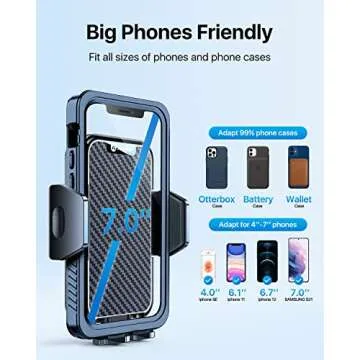 andobil Windshield Car Phone Holder [Super Suction Cup, Military Sturdy] Ultra Stable 3 in 1 Cell Phone Mount for Car Dashboard Vent Fit for iPhone 14 13 12 Pro Max Plus Samsung S23 S22 All Phones