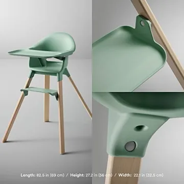 Stokke Clikk High Chair in Clover Green - Portable and Safe