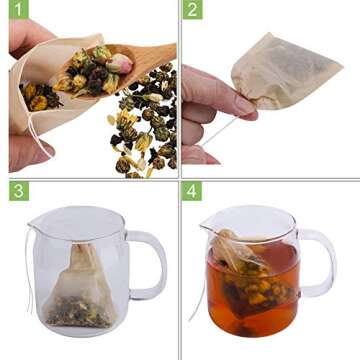 Aksuaple Eco-Fil Disposable Tea Bags - Biodegradable Pack
