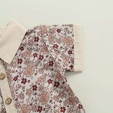 CIYCUIT Toddler Summer Floral Print Outfit for Boys