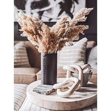 Glimpse & Hollow Black Leather Vase for Modern Decor