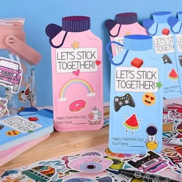 VAINECHAY Valentine's Cards for Kids - 48 Sets Fun Gift Pack