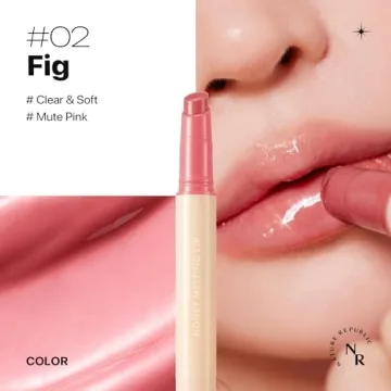 Nature Republic HONEY MELTING LIP (02 FIG) SOFT LIP STICK, korean lip, Lip Gloss, Glow lip, glossy, lip balm, lip crayon, jelly gloss, lip pen, tint gloss, sheer lip, korean make up
