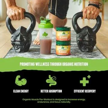 USDA Organic Pre-Workout Powder, Lemon Berry | Clean Energy Without Jitters | Natural Performance Boost | No Artificial Sweeteners | 20 Superfoods | Low Caffeine, 20 Servings