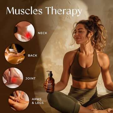 Gya Labs Soothing Massage Oil for Sore Muscles - 6.76 Fl Oz - 100% Pure Natural Spa Quality for All ...