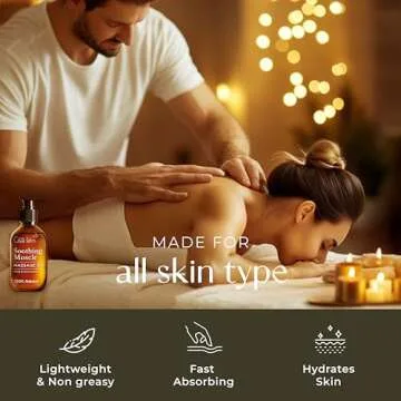 Gya Labs Soothing Massage Oil for Sore Muscles - 6.76 Fl Oz - 100% Pure Natural Spa Quality for All Skin Types - Peppermint & Cinnamon Sore Muscle Massage Oil for Men & Women