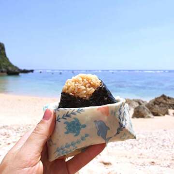 VIVIBLU Beeswax Food Wrap Set – Eco-friendly Reusable Food Wraps Keep Food Fresh Longer without Plastic – Includes 1 Small, 1 Medium and 1 Large (3 Pieces)