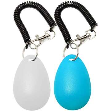 Training Clicker for Pet Like Dog Cat Horse Bird Dolphin Puppy with Wrist Strap, 2 Pack