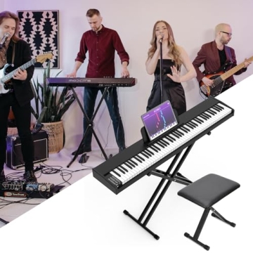 Jdfdexc Keyboard Stand Set - Adjustable & Sturdy for Musicians