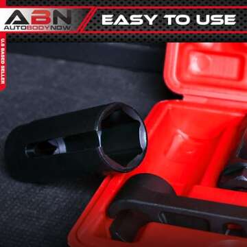 ABN Oxygen 02 Sensor Socket 7-Piece Tool Kit – 22mm (7/8in), 27mm, 29mm – All Vehicle O2 Removal and Installation