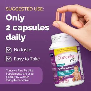 CONCEIVE PLUS Women's Fertility Support | Conception Vitamin Complex, Folic Acid, Zinc and Biotin | ...