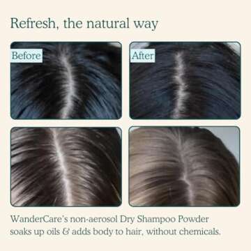 Dry Shampoo Volume Powder | Natural, Eco-friendly, Non Aerosol, Refillable | USA-Made | Refreshes, Volumizes | For Light, Medium or Dark Hair | 1 Refillable Jar + 1 Plastic-free Refill