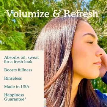 Dry Shampoo Volume Powder | Natural, Eco-friendly, Non Aerosol, Refillable | USA-Made | Refreshes, Volumizes | For Light, Medium or Dark Hair | 1 Refillable Jar + 1 Plastic-free Refill