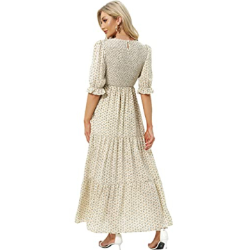 Women's Floral Tiered Maxi Dress for Casual Elegance