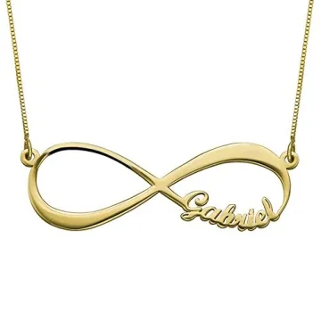 Custom Infinity Pendant Necklace in 14K Gold