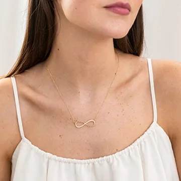 Custom Infinity Pendant Necklace in 14K Gold