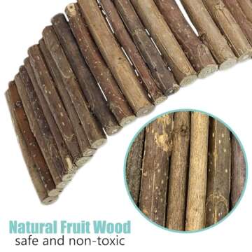 Tfwadmx Wooden Hamster Bridge for Small Animals