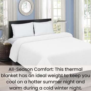 Comfy-co Cotton Waffle Weave Blanket for All Seasons