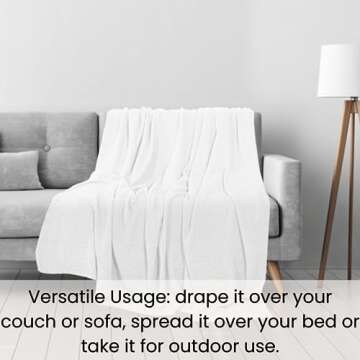 Comfy-co Cotton Waffle Weave Blanket for All Seasons