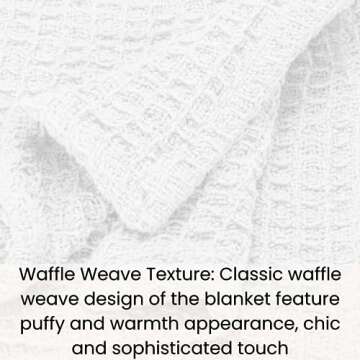 Comfy-co Cotton Waffle Weave Blanket for All Seasons