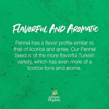 Simply Organic Fennel Seeds - 100% Organic Flavor Booster