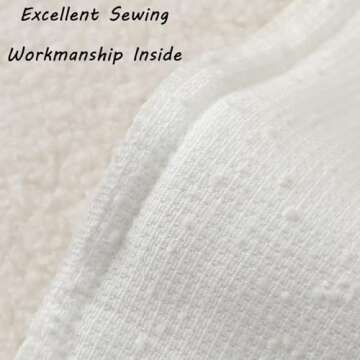 FUTEI 18x18 White Boucle Decorative Pillow Covers Set