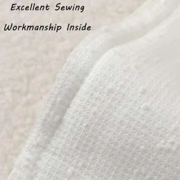 FUTEI 18x18 White Boucle Decorative Pillow Covers Set