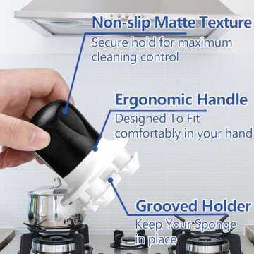 Ergonomic Palm Sponge Holders - 2-Pack Dishwashing Handles