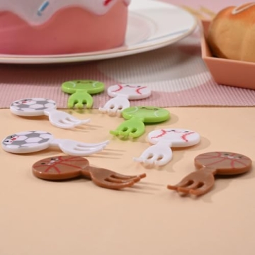 IUAQDP Sports Ball Fruit Fork Set for Kids Fun Mealtime