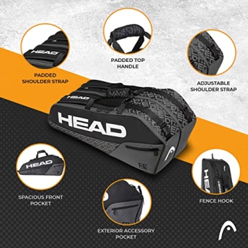HEAD 6R Combi Tennis Racquet Bag with Versatile Storage