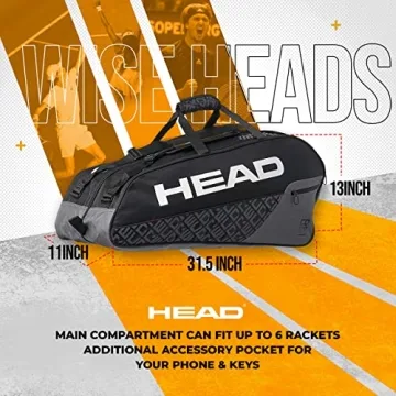 HEAD 6R Combi Tennis Racquet Bag with Versatile Storage