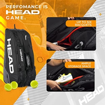 HEAD 6R Combi Tennis Racquet Bag with Versatile Storage