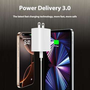 iPhone 15 16 Charger Fast Charging, 10 FT Long USB C Charger Cord with 20W Type C Phone Fast Charging Block for iPhone 16/16 Pro/16 Pro max/16 Plus, iPhone 15/15 pro/15 pro max/15 Plus,iPad,Android