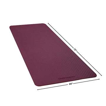 Retrospec Zuma Yoga Mat with Strap - Eco-Friendly Non-Slip Training