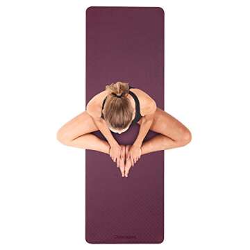 Retrospec Zuma Yoga Mat with Strap - Eco-Friendly Non-Slip Training