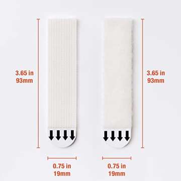 28-Pairs(56 Strips) Large Picture Hanging Strips Heavy Duty, Removable Hook and Loop Tape, Picture Hanger Damage Free, Adhesive Strips for Frame Hanging and Christmas Decorations