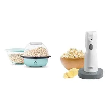DASH SmartStore™ Deluxe Stirring Popcorn Maker with Large Lid for Serving Bowl and Storage, 24 Cup...