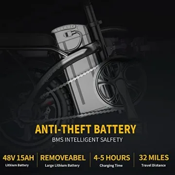 EBKAROCY Electric Bike 400W, 22MPH, Foldable & Durable