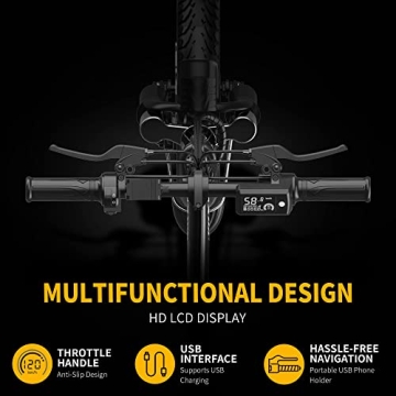 EBKAROCY Electric Bike 400W, 22MPH, Foldable & Durable