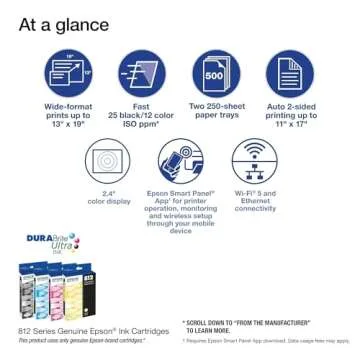 Epson WF-7310 Wide-Format Printer with Auto Duplex Printing