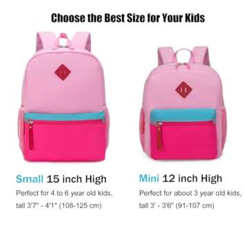 HawLander Kids Backpack for Girls, Ages 3-7